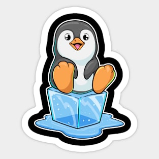 Penguin with Ice cubes Sticker